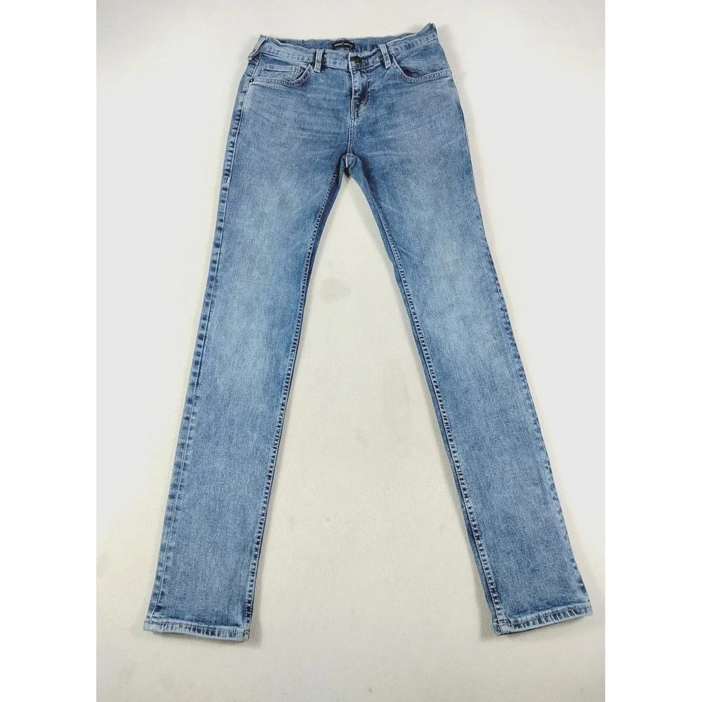 True Religion Rocco Jeans Mens 30x32 Light Wash Blue Relaxed Skinny Denim